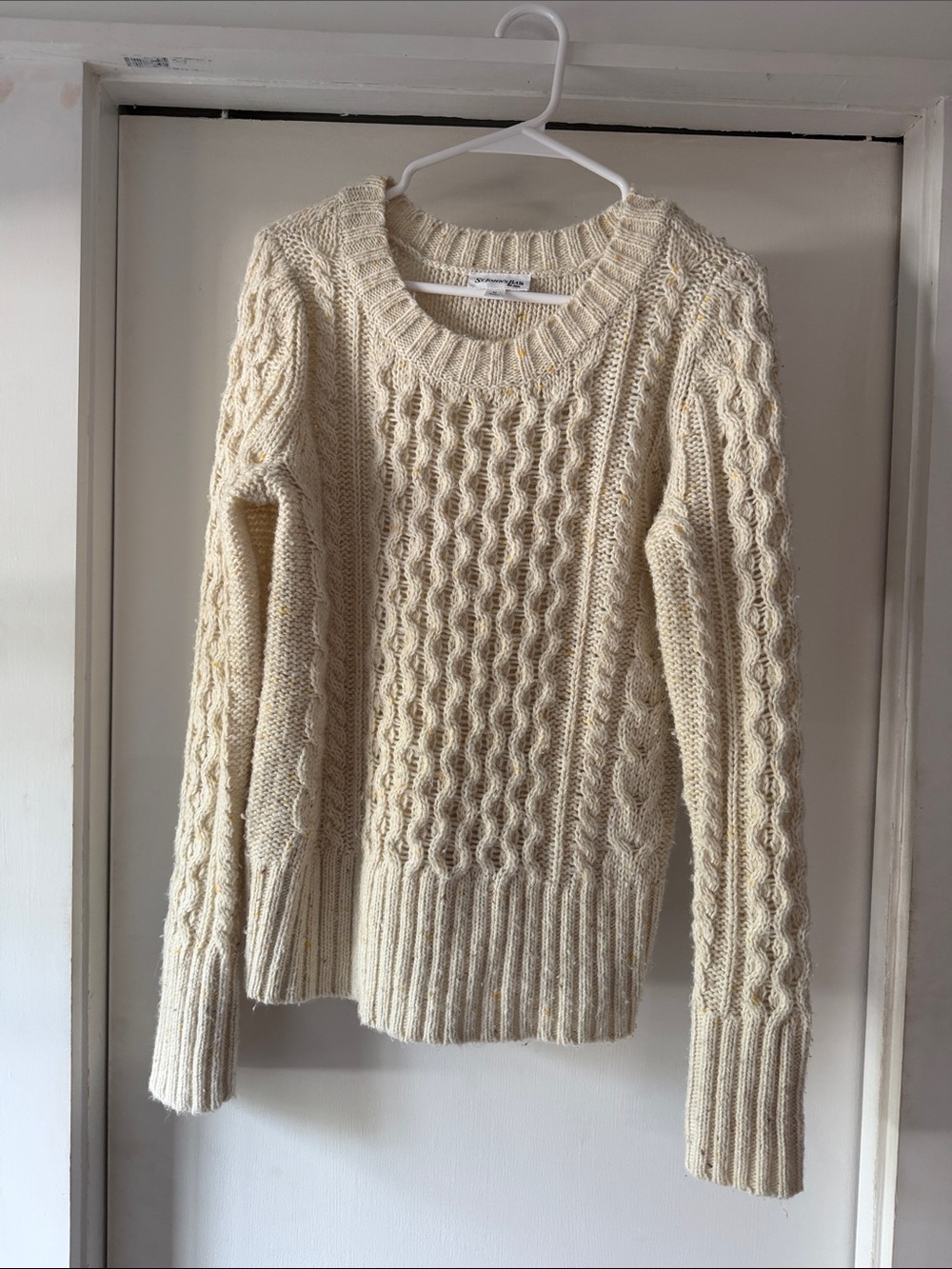 Cream Cable Knit Sweater - St John’s Bay